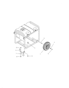 Wheel Kit Diagram and Parts List for 030242  Briggs and Stratton Generator